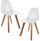 THE HOME DECO FACTORY - HD3010 - Lot de 2 Chaises Scandinave pour Enfant Bois/MDF Blanc 35 x 37 x 57,50 cm