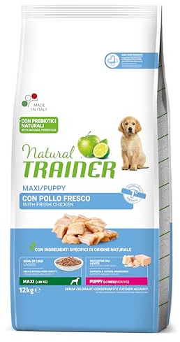 Natural Trainer Maxi Futter für Hunde Welpen & Junior mit Huhn - 12 kg