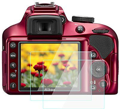 Nikon D3500 D3400 D3300 D3200 LCD Displayschutzfolie Folien 0,33 mm Stärke 9H Härte gehärtetes Glas Perfect Cover für Nikon D3500 D3400 D3300 D3200 Digital Camera 2 Pack