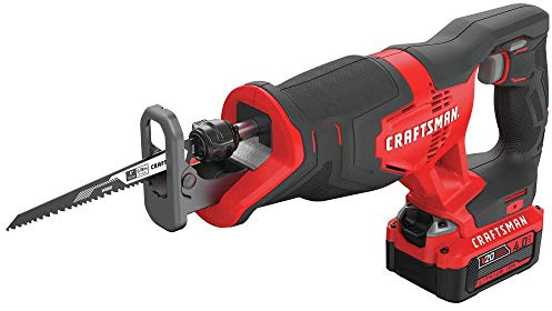 CRAFTSMAN V20 Cordless Reciprocating Saw Kit, 3,000 RPM, 14.5 inch, Battery and Charger Included (CMCS300M1)