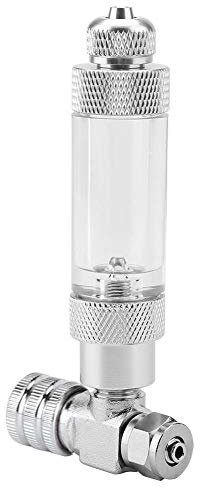 Aquarium CO2-Rückschlagventil, Aquarium-System CO2-Regler Edelstahl Einzel- / Doppelkopf-Mikrodosierventil Nadelrückschlagventile Blasenzähler[04 #]Aquarien