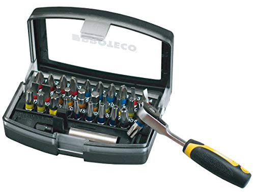 Proteco-Werkzeug® Bitsatz Bitbox Bitset Torsionsbits 32 tlg mit Mini Bitratsche Bit Ratsche Bits TX Sortiment