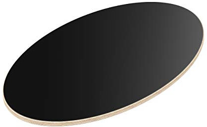 AUPROTEC Tischplatte 18mm schwarz 1000 mm x 500 mm Multiplexplatte Ellipse melaminbeschichtet von 40cm-200cm auswählbar Birken-Sperrholzplatten Massiv Holz Industriequalität Auswahl: 100x50 cm