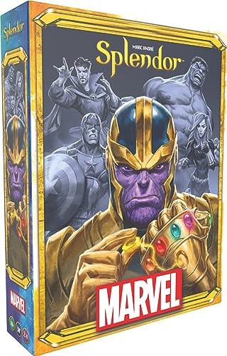 Asmodee - Space Cowboys – Splendor:Marvel – Gesellschaftsspiel für Erwachsene und Kinder ab 10 Jahren – Strategiespiel – Sammeln Sie Ihre Marvel Superhelden – 2 bis 4 Spieler – 30 Minuten – auf