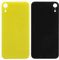 Coque arrière de rechange pour batterie compatible avec iPhone XR (jaune, besoin d'enlever le verre de l'appareil photo, petit trou)