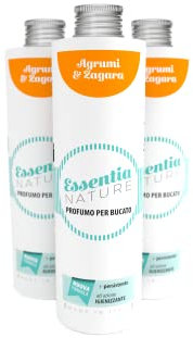 ESSENTIA Profumo per Bucato con Igienizzante, Essenza Profuma Bucato, Profumatore Bucato per Lavatrice con Estratti di Oli Essenziali Naturali (Agrumi e Zagara, 500 ml, confezione da 3)