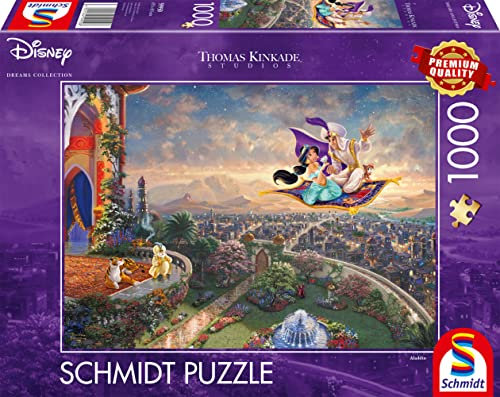 Schmidt Spiele 59950 Thomas Kinkade, Disney, Aladdin, 1000 Teile Puzzle