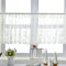 Lsimeru Bistrogardine Landhausstil Vintage Weiß Scheibengardinen Kurzvorhang Küchengardine Shabby Chic Kurzstores Fenstergardinen Küchen Fensterdeko Cafe1 Stück, 50x100cm