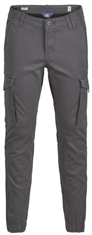 JACK & JONES Jungen Jjipaul Jjflake Akm 542 Asphalt Noos Jr Cargo, Grau, 134 EU