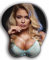 Sexy Mousepad Silikon Handauflage 3D Boobs Brüste Girl Blond Blau