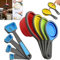 8Pcs Silicone Collapsible Measuring Cups and Spoons Set – BPA-Free Multicolour Kitchen Tools for Baking Cooking – Stackable Food Grade Utensils with Metric Sizes