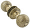 A.B Hardware Aged Solid Brass Beehive Style Door Knob Pair Knobs Set Internal Doors Interior - AB Hardware, Black