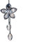 Uposao Kristall Auto Anhänger Deko,Kristall Blume Sonnenfänger Auto Rückspiegel Hängen Auto Spiegel Ornament Zubehör Glitzer Strass Rückspiegel Charms Dekoration Zubehör für Frauen Männer,Blau