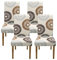 Jaotto Stuhlhussen 4 Stück Universal, Stuhlhusse Stretch 4er Set Moderne, Stuhlhussen Schwingstühle Elastische Langlebig Stuhlhussen für Esszimmer Bankett Deko,Round Jahreszeit