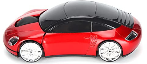 JINDI Souris d'ordinateur Portable, Souris sans Fil Mini Forme de Voiture Design Ergonomique avec récepteur USB pour Ordinateurs de Bureau pour Ordinateur Portable(Rouge)