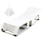 Morbuy Funda para Toallas para Tumbonas de Playa, Color sólido Funda para Silla de Playa de Microfibra con Bolsillos Laterales, para Tumbonas de Jardín, Piscina, Tomar El Sol (Blanco)