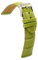 diloy Sportliches gepolstertes Uhrenarmband Rindsleder Krokoprägung quadratisch weiße Naht – Größen 14mm 16mm 18mm 20mm 22mm 24mm 26mm 28mm 30mm – Elegant 378 Grün 30mm
