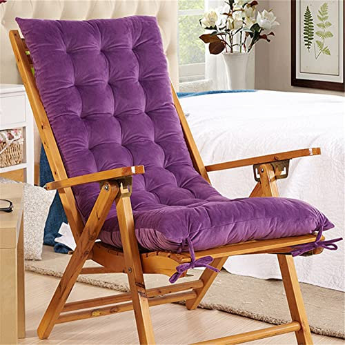 Morbuy Deckchair Auflagen für Gartenliegen, Sonnenliege Kissen Tragbare Garten Innenhof Gepolstertes Bett Relax-Liegestuhl Sitzauflage für Deckchair, Innen, Außen (48x150cm,Lila)