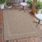 Carpetsale24 In- & Outdoor Teppich Wetterfest 160x230 cm Sisal Optik Braun - Teppich Waschbar, Wasserfest, Pflegeleicht und Flachgewebe - Ideal für Balkon, Garten, Terrasse und als Küchenteppich
