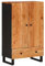 vidaXL Highboard, Sideboard mit Schublade 2 Fächern, Beistellschrank Schrank mit Eisenbeinen, Kommode Anrichte, Massivholz Akazie Eisen
