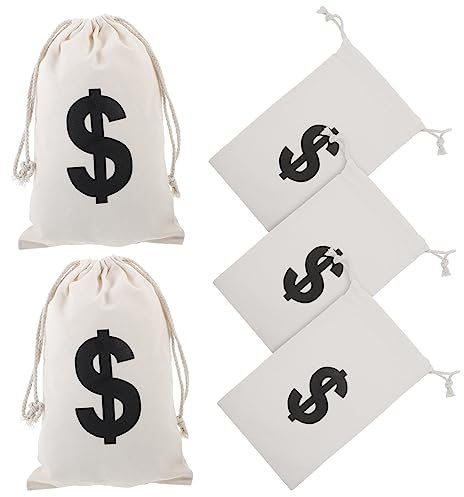 STOBAZA 5stücke Kordelzugbeutel Dollarzeichen Für Schmuck Und Kleine Für Partys Hochzeiten Und Weihnachten