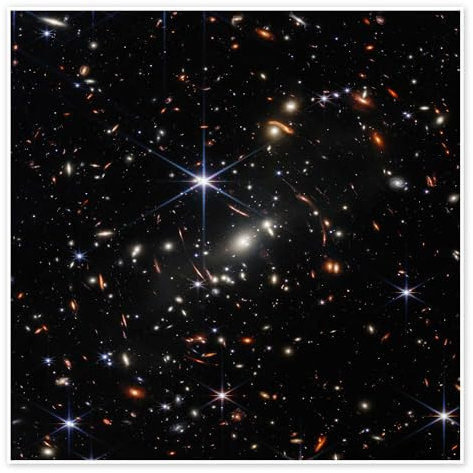 James Webb - First deep field image Poster von NASA 50 x 50 cm Schwarz Wandbilder Wanddeko