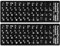 XHLWZR 2PCS Laptop Keyboard Letters Stickers Russian, Computer Keyboard Stickers, Non Transparent Black Stickers with White Letters, Keyboard Laptop Stickers English, for Standard and Laptop Keyboard