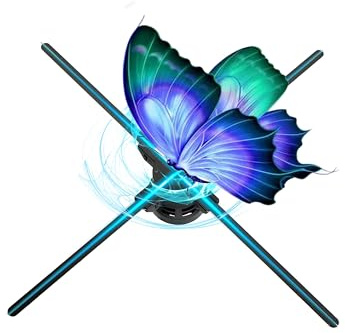 3D Hologram Fan, 70CM 3D Hologram Led Fan Projector, Holographic Fan Splicing Advertising, with Wifi+Bluetooth+Remote Control, Cool Display of Logo and Product, Easy To Move and Disassemble