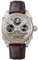 Ingersoll The Varsity 47 mm Automatic Herrenuhr mit weißem Ziffernblatt und braunem Leder Armband I15401
