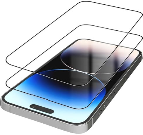 GANGANPRO Paquete de 2 protectores de pantalla curvados HD compatibles con Motorola Edge 40 5G, dureza 9H, sin burbujas, antiarañazos, película templada privada