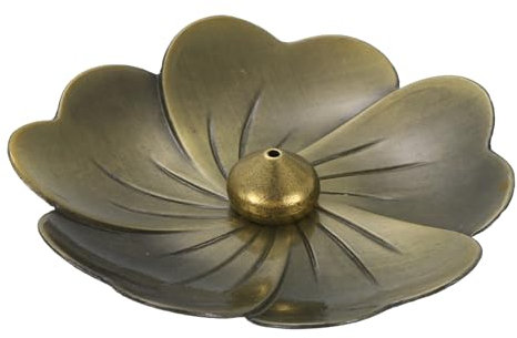 QUARKZMAN 2pz Porta Incenso per Bastoncini, Porta Incenso a Spirale in Ottone Raccogli Cenere a Goccia d'Acqua per Yoga, Meditazione, Casa, Ufficio, Bronzo
