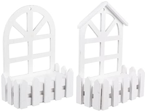 POPETPOP Lot De 2 Pots De Fleurs Muraux en Bois pour Clôture Décorative Décoration D'intérieur