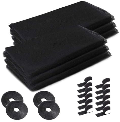 Mosquitera Ventana,Tela Mosquitera,4 Paquetes Anti Mosquito Malla 130cm x 150cm la Protección de la Ventana se Mosquitera Ventanas Puede Cortar Negro