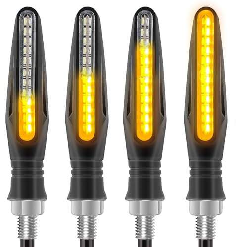 Gebildet Motorrad Blinker Fließende Blinker Motorrad Blinker 12V 12LEDs Glühbirnen（4PCS）