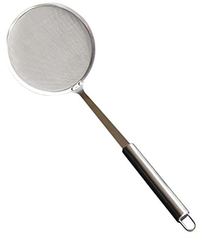 Hoement 1pezzi Schiumarola in Acciaio Resistente Colino Schiumarola Da Cucina Per Friggere Accessorio Da Cucina Durevole