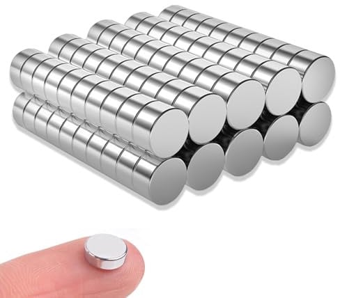 Neodym Mini Magnete Stark, 100 Stück 4 mm x 1 mm Kleine Magnete Stark, Mini Magnete Stark Klein Rund Magnete für Whiteboard, Pinnwand, Magnettafel, Tür, Karte, Bildschirm