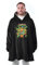 Teenage Mutant Ninja Turtles Tragbarer Kapuzenpullover für Herren | Kapuzenpullover aus Fleece für Erwachsene in Schwarz mit aufgedruckten TMNT-Figuren | Leo Raph Mikey Donnie | Cartoon-Merchandise