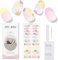 JMEOWIO Unghie Gel Adesive UV Fiore Colorato Smalto Adesivo per Unghie Gel Nail Stickers Decorazioni Unghie Nail Art Disegni