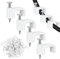 JIEYAO Lot de 100 clips muraux plats pour câbles Ethernet blancs de 10 mm - Clips muraux pour câbles coaxiaux - Clips de câble de haut-parleur - Clips de gestion des câbles pour câble Ethernet (10 mm)