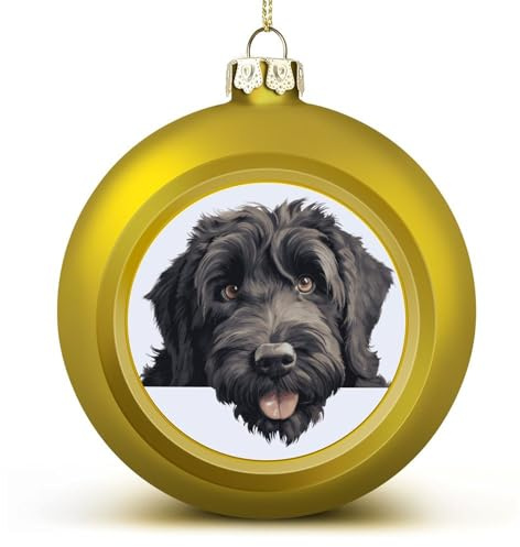 Weihnachtskugel für Hunde, Mutter, Ornamente, schwarz, Russischer Terrier, hängende Kugel, dekorativ für Weihnachtsbäume, Feiertagsparty, Neujahrsgeschenk