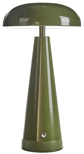 Beliani Kabellose LED Tischlampe Grün Eisen Dimmfunktion Wiederaufladbar | Metall, 1 Leuchtmittel, Integrierte LED, Warmweiß, IP 20, Retro, Glänzend, 15 x 15 x 28 cm