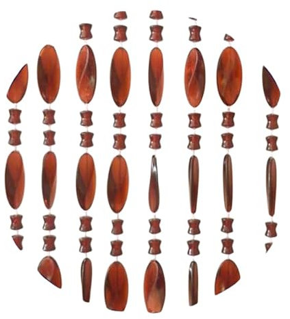 SpazioTessile Tenda Perline Colorate In PVC Antimosca Universale per Porta Finestra 8 Varianti (Marrone, 140x240 112 Fili)