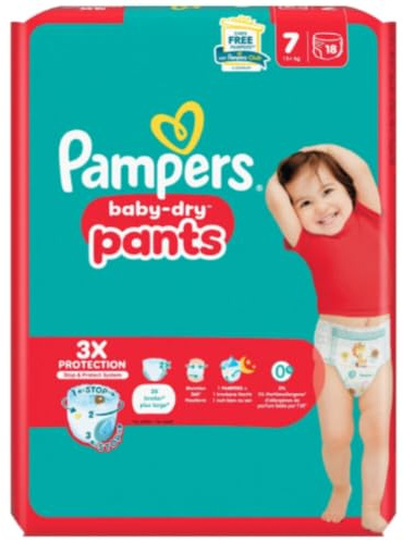 Pampers Baby-Dry Pants Gr.7, Single Pack, 15+kg (18 Stk)