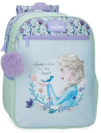 Disney Close To The Heart Frozen Sac à dos scolaire adaptable au chariot Multicolore 27 x 33 x 11 cm Polyester by Joumma Bags, multicolore, Talla única, Sac à dos scolaire adaptable au chariot