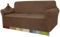 Granbest High Stretch Sofabezug Moderne Sofaüberwurf Jacquard Elastische Sofahusse für Wohnzimmer Protector für Hunde Haustiere (3 Sitzer, Braun)