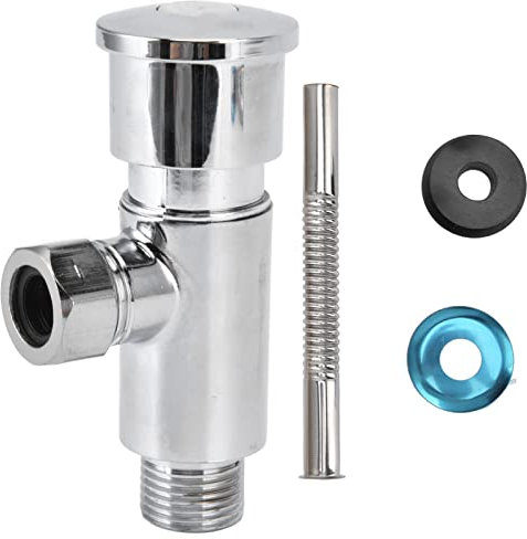 Robinet de Chasse D'eau D'urinoir Temporisé à Pression Manuelle, Robinet de Chasse D'eau G1/2 avec Bouton-Poussoir Manuel, Kit de Réparation Universel pour Toilettes et Salles de Bains