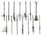 Mini Toy weapons, 14Pcs Knight Weapons Toy Set, 5 Inch Zinc Alloy Miniature Includes Lance, Halberd, Spear, Dagger-Axe