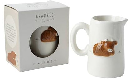 CGB Giftware | Bramble Farm Highland Cow Milk Jug | Gift Box | Kitchenware | Homeware | Breakfast | GB07999