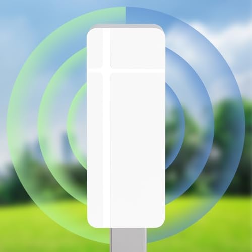 Outdoor WLAN Verstärker, IP65 Wetterfester Outdoor WLAN Repeater mit Repeater/AP Modus, 1200Mbps Verstärker unterstützt PoE, 5.8Ghz 2.4Ghz, Eingebaute Versteckte Antenne, Staubdicht für Außenbereich