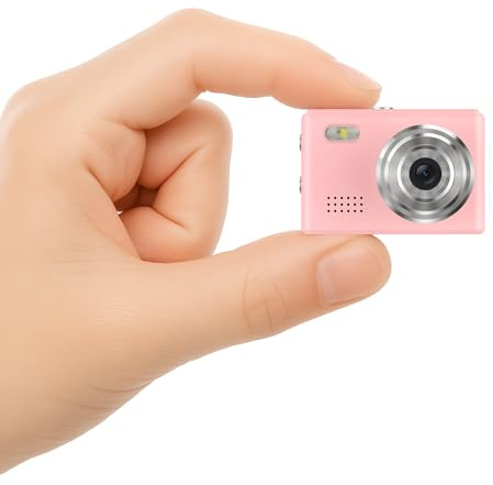 Dienspeak Mini fotocamera digitale, portachiavi portatile, scheda da 64 GB | Mini fotocamera tascabile Y2K con video 1080p, piccola fotocamera perfetta per viaggi, vlogging, momenti quotidiani e regali